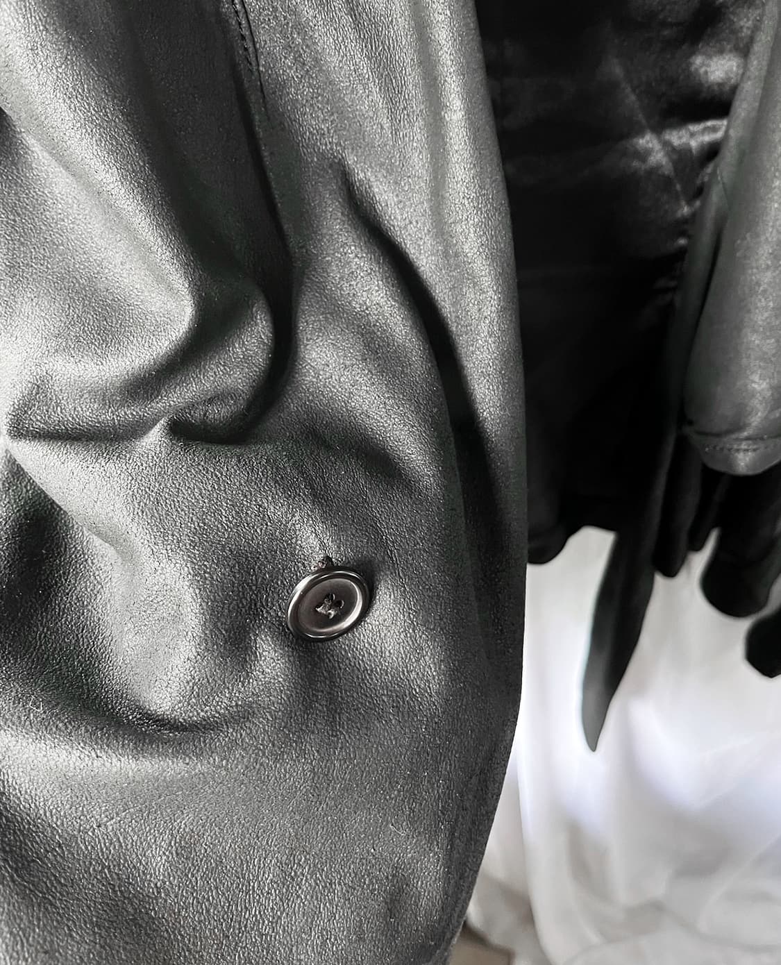 RICK OWENS leather wrap jacket black 상품이미지9