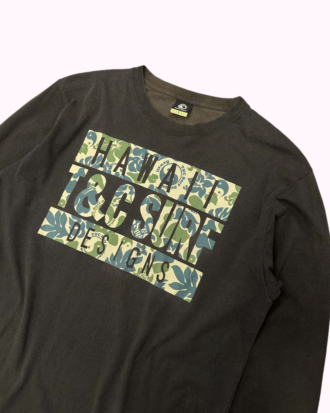 T&G SURF DESIGN khaki logo fade t 상품이미지3