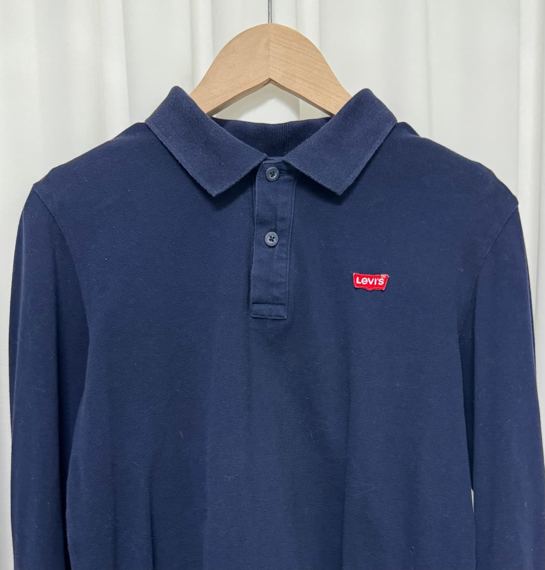 Levis 리바이스 네이비 긴팔 폴로티 상품이미지8