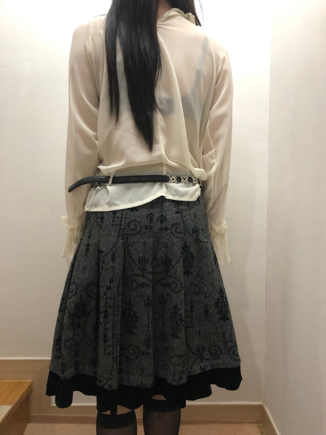 빈티지 화이트 러플 블라우스 상품이미지7