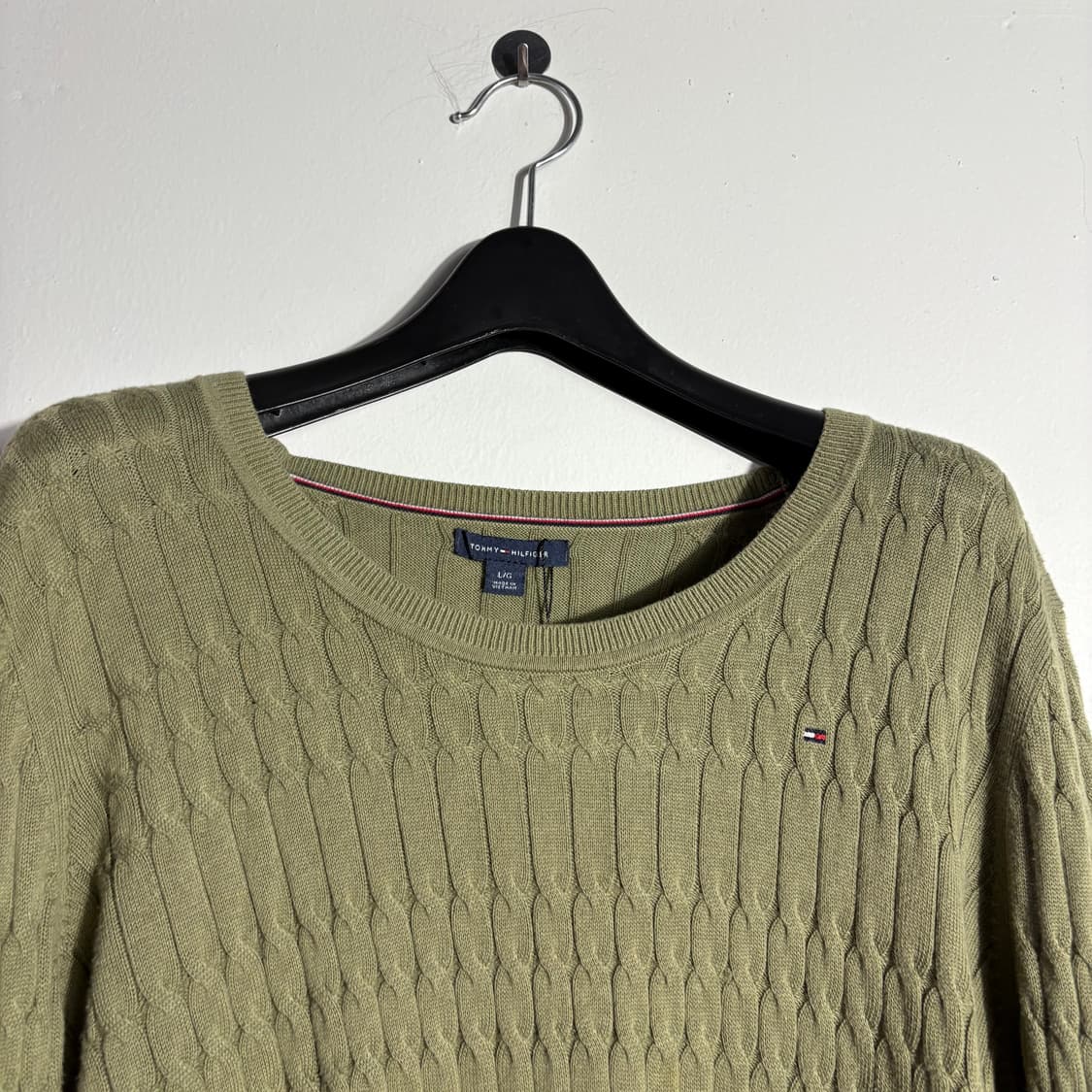 타미힐피거 카키 케이블 니트 스웨터 (무료배송) 상품이미지2