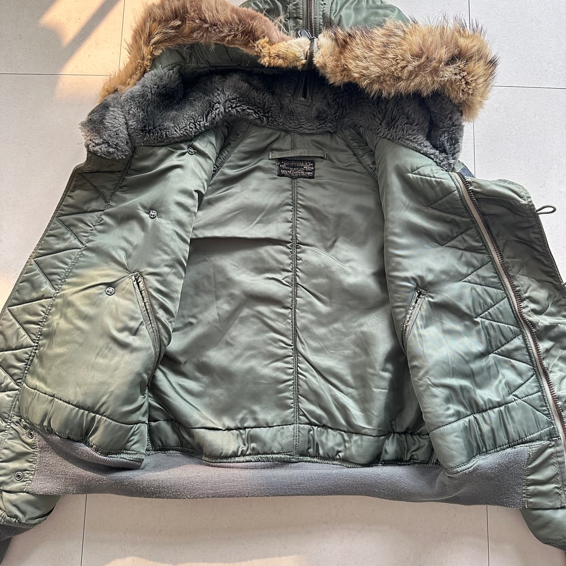 60s 오리지널 N-2B 스카이라인 베트남전 항공점퍼 블랙택 M 상품이미지7