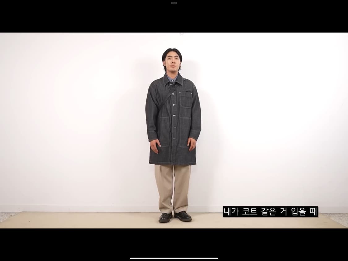 플랙 데님 코트 새상품 상품이미지1