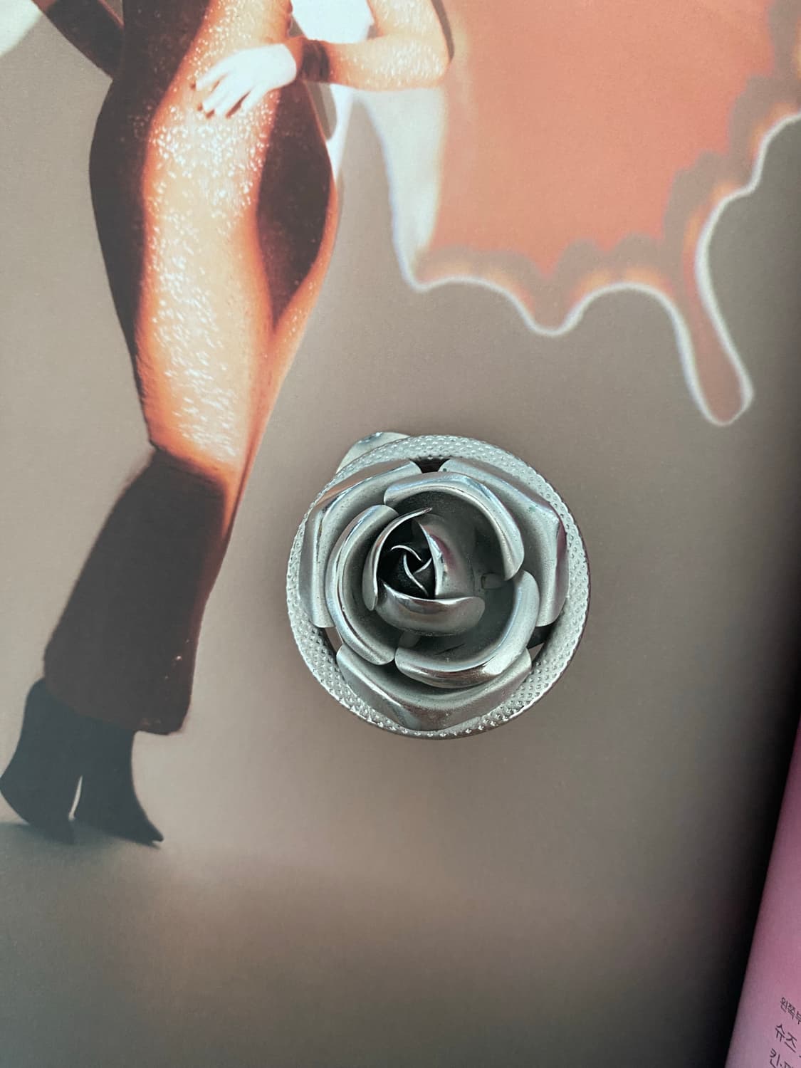 장미 실버 브로치 스카프링 팬던트 상품이미지2