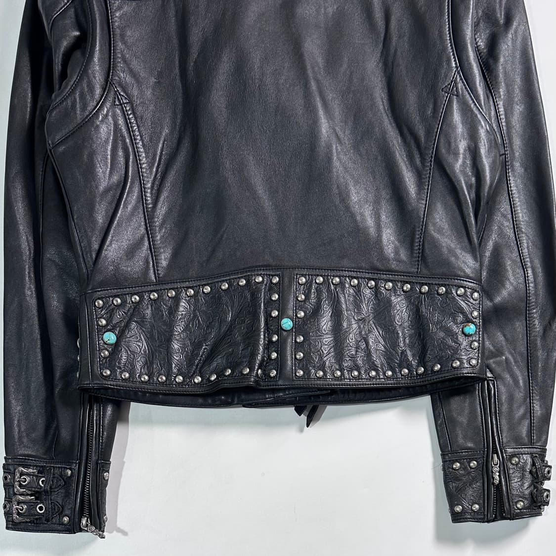 할리데이비슨 터키석 징 더블 라이더 자켓 상품이미지6