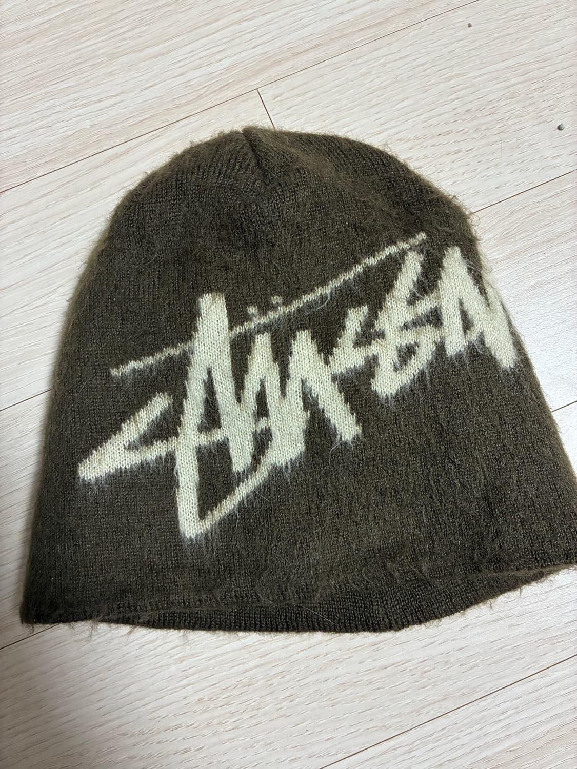 스투시 브러쉬드 아웃 스타 스컬캡 비니 브라운 상품이미지1