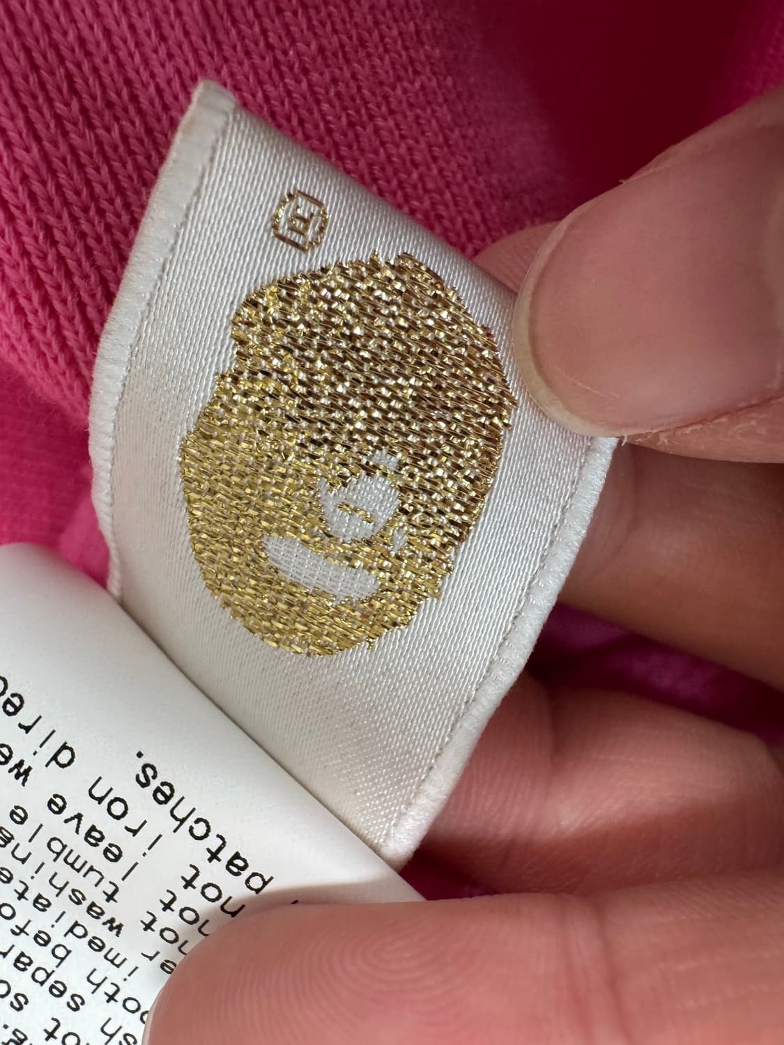 BAPE (A Bathing Ape) 핑크색 바시티 자켓 상품이미지5