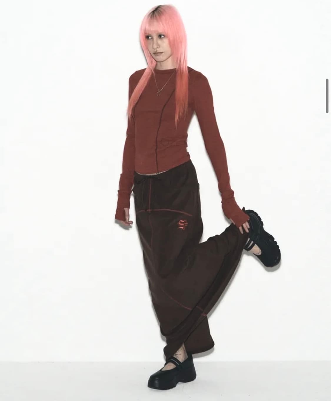 setupexe 태리 로우라이즈 롱스커트 상품이미지1