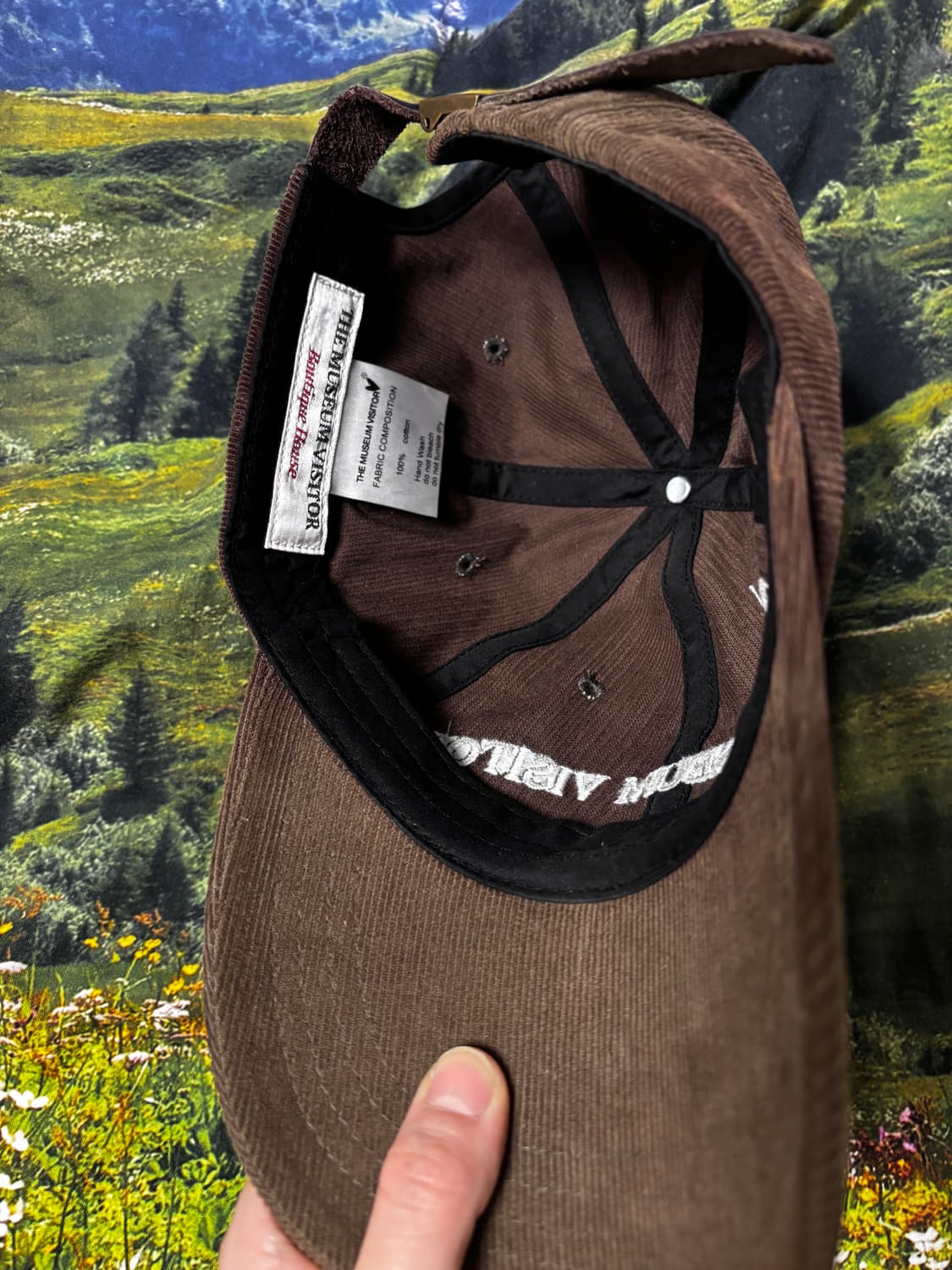 더뮤지엄비지터 코듀로이 볼캡 브라운 상품이미지3