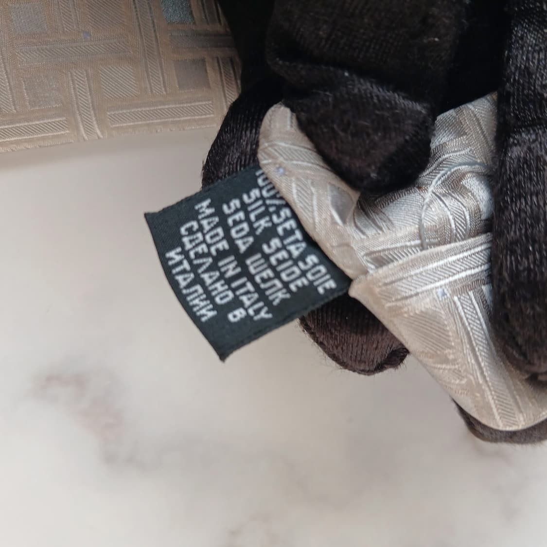 휴고보스 실버 자카드 패턴 넥타이 9.1cm A+등급 A19825 상품이미지9