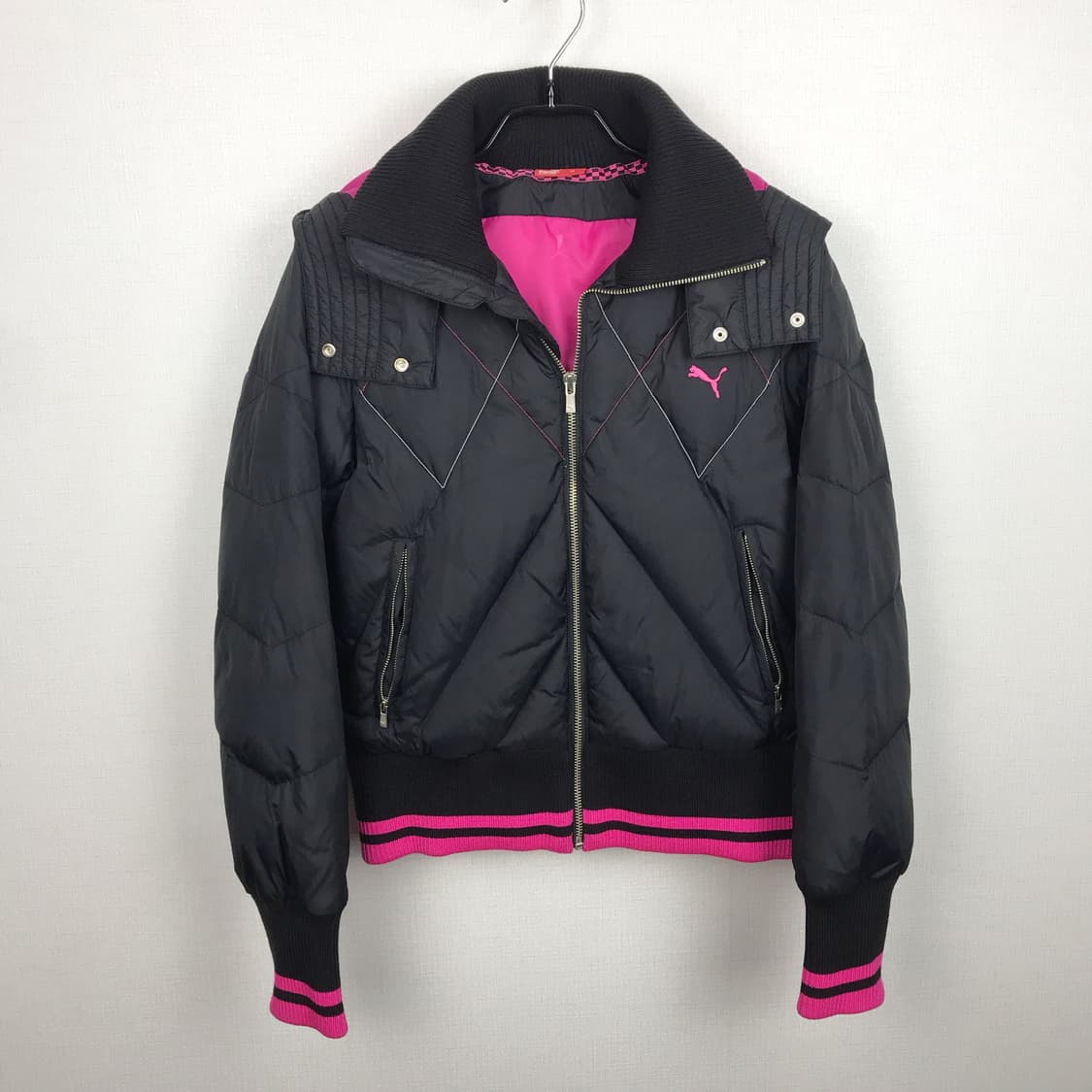 푸마 Y2K 핑크 덕다운 패딩 점퍼 여성M (95) 상품이미지2