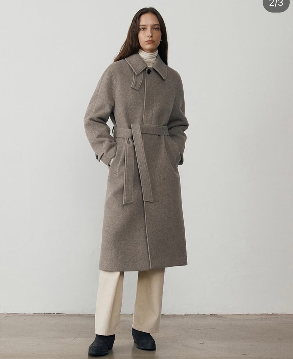 Dunst 던스트 유니섹스 벨티드 울 맥코트 m사이즈🩶 상품이미지2