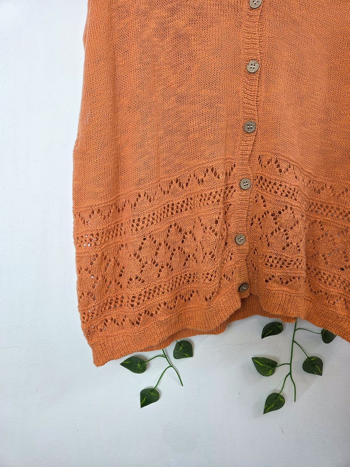 오렌지 후드 케이프 가디건 상품이미지3