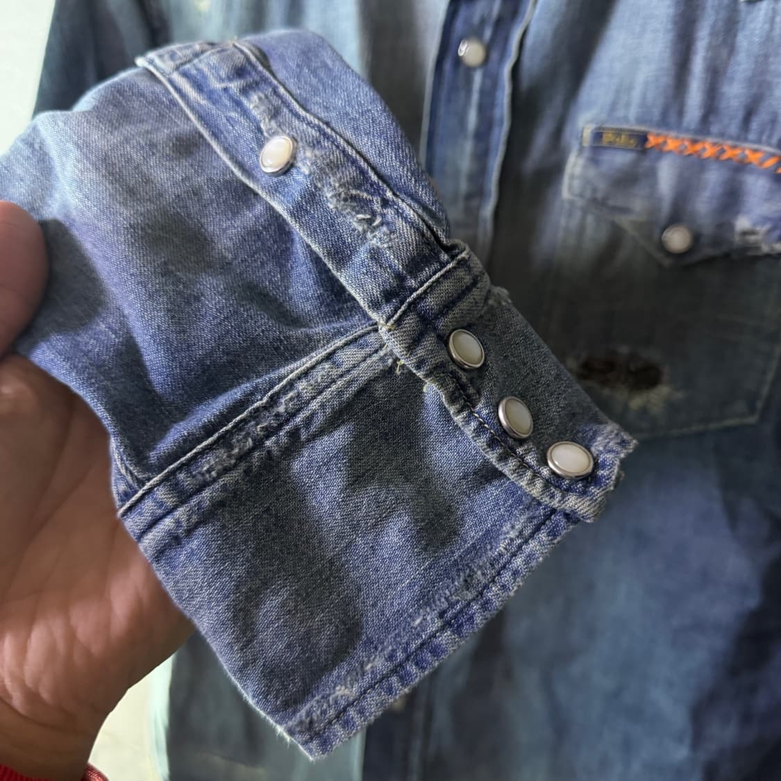 폴로 랄프로렌 데님앤서플라이 웨스턴 투포켓 셔츠 M(100정도) 상품이미지5
