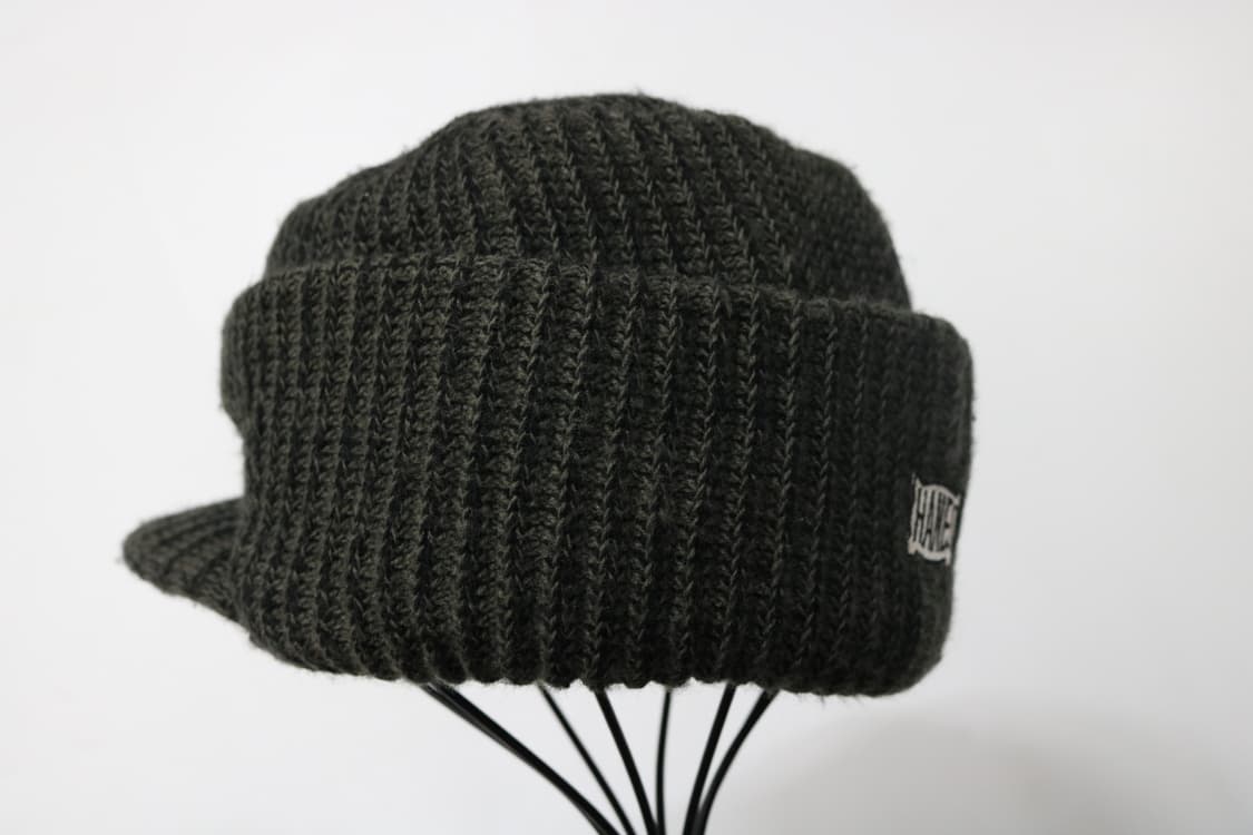 Hanes 헤인즈 90s 재팬 빈티지 차콜 립 니트 바이저 비니 (F) 상품이미지4