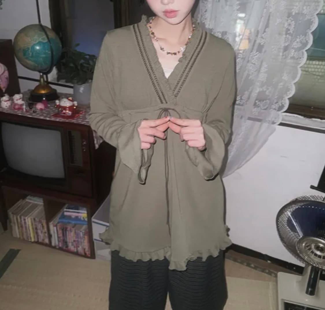 Vintage 빈티지 무드 프릴 미니 원피스  상품이미지1