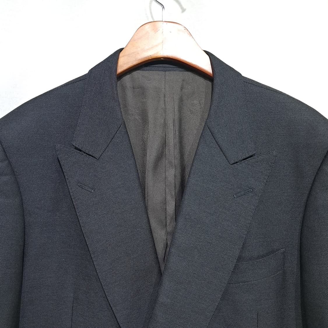 CL004 XL 버버리 런던 일본판 울 100% 네이비 은장 더블 블레 상품이미지2