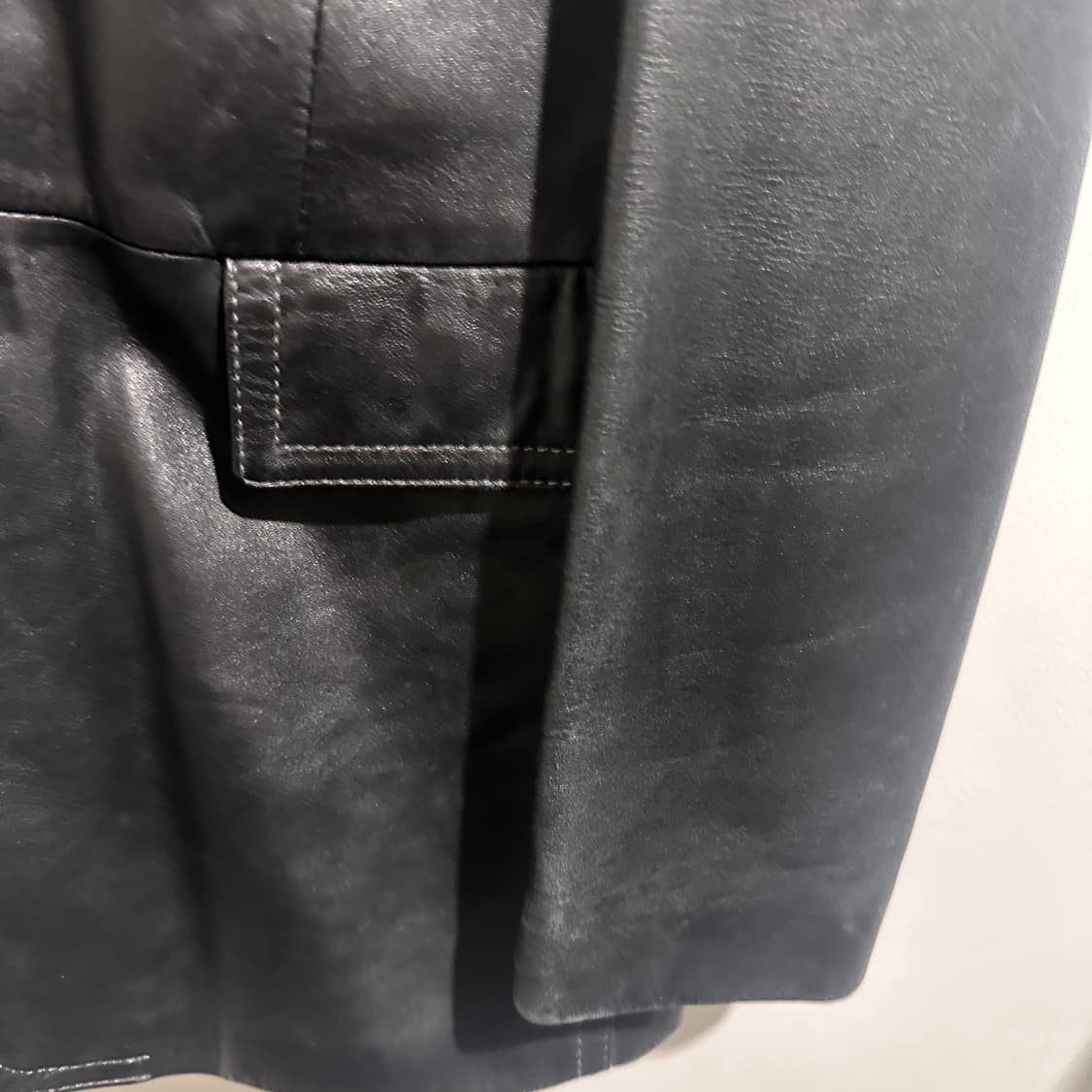 LONE 블랙 레더 자켓 상품이미지4