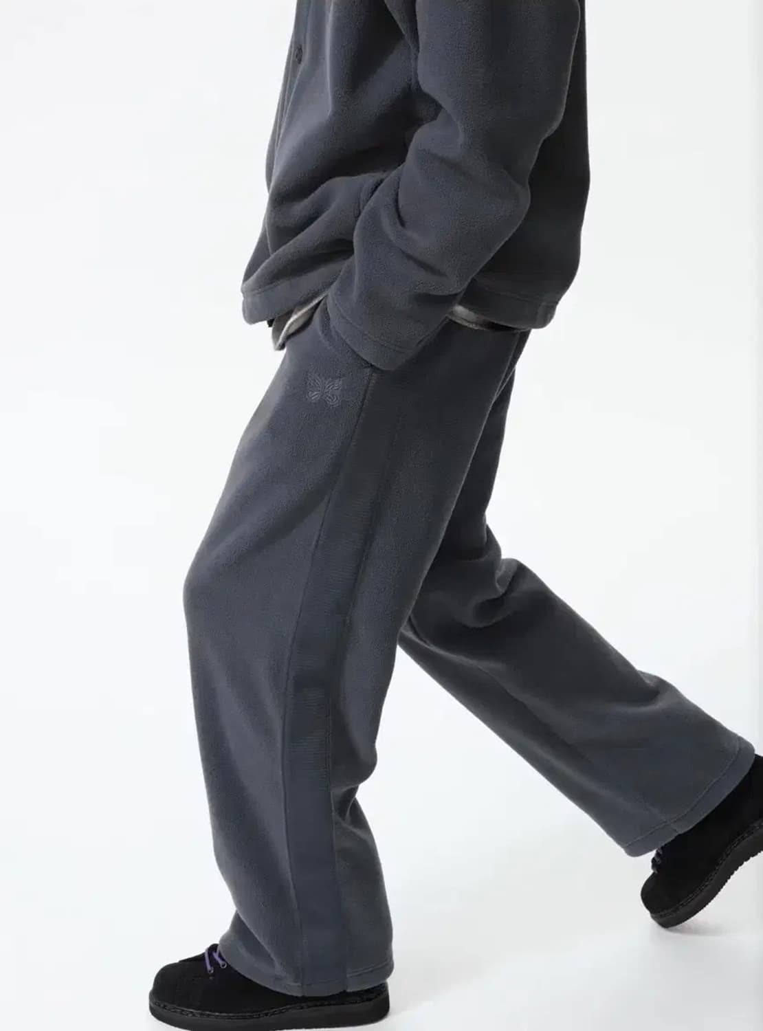 유니클로X니들스 와이드팬츠(다크그레이/L) 상품이미지2