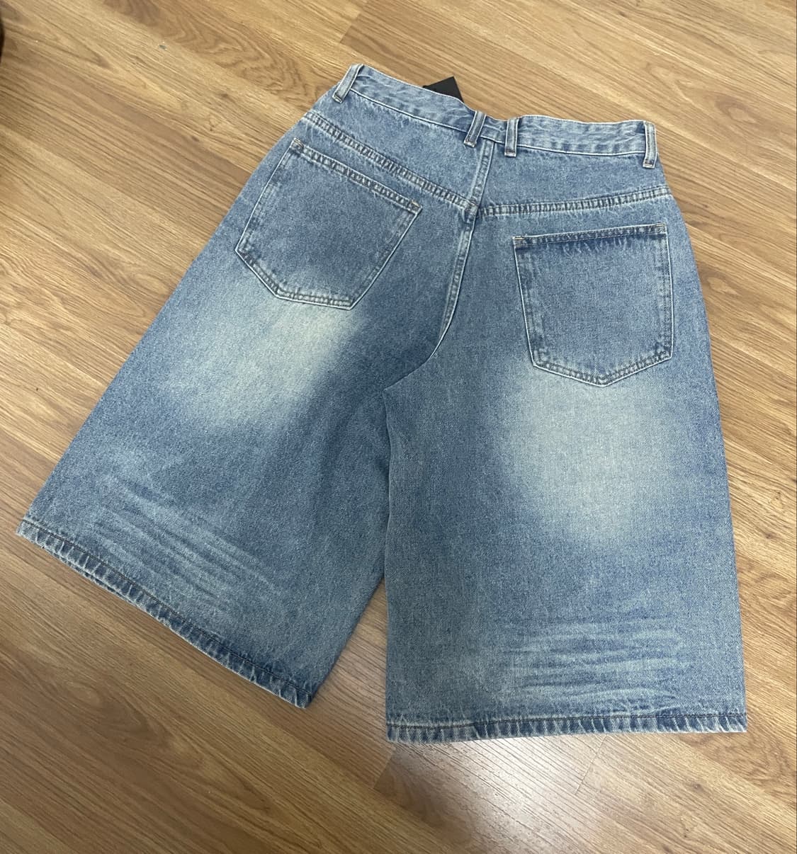 이지노이지 데님 버뮤다 팬츠 빈티지블루 1사이즈 상품이미지2