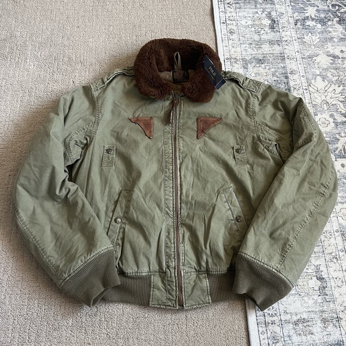 (새제품)폴로 랄프로렌 b-15 시어링 칼라 다운 봄버 상품이미지2