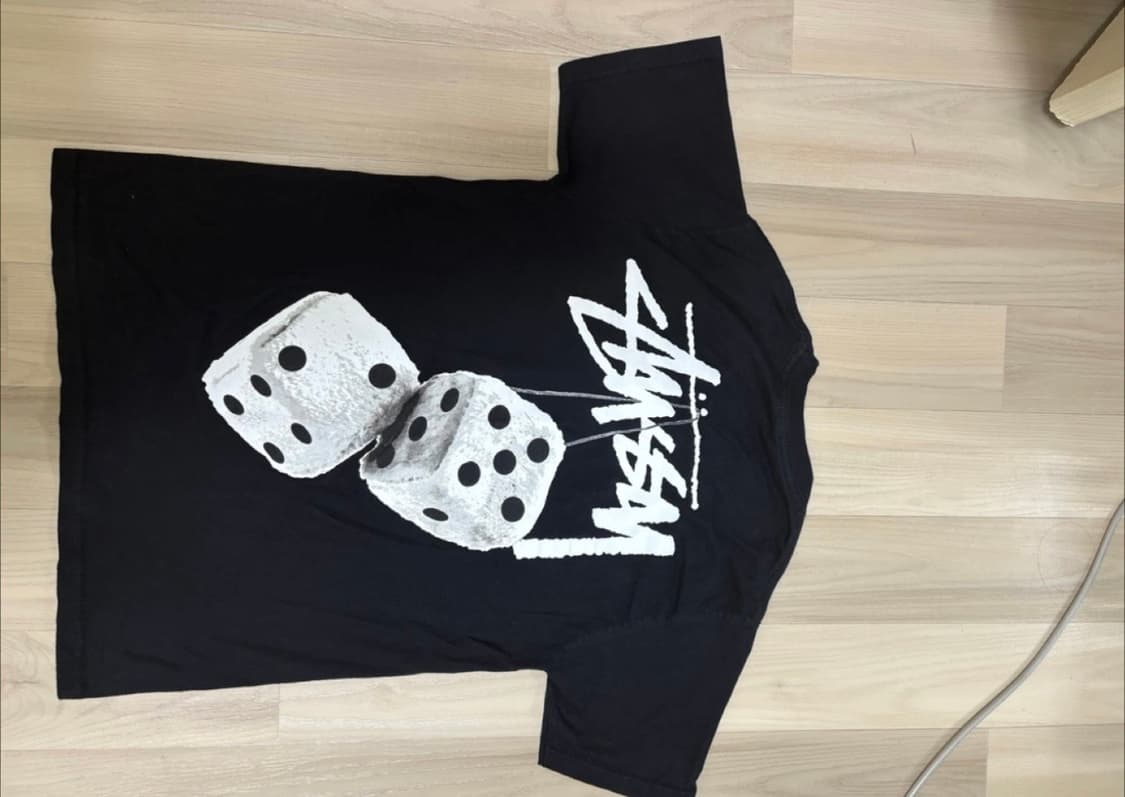 스투시 퍼지 다이스 블랙 반팔 상품이미지3