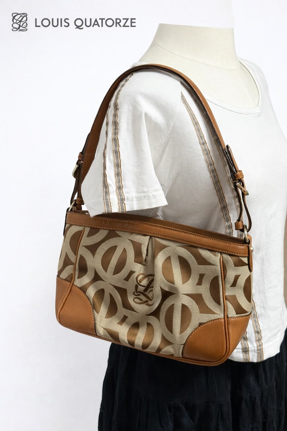 루이까또즈 모노그램 Y2K 숄더백 브라운 상품이미지1