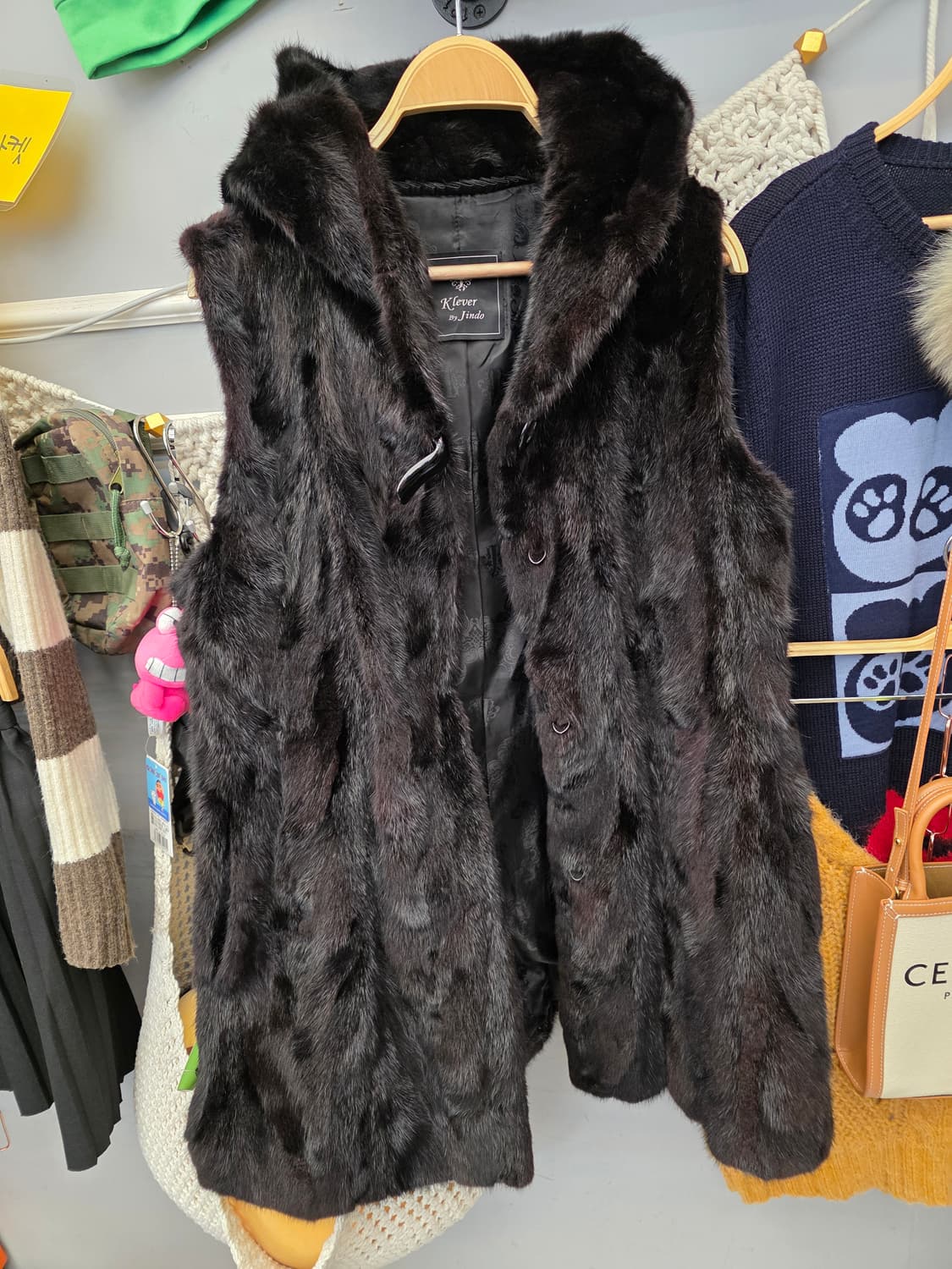 진도 끌레베 밍크 후드 베스트 조끼 91 상품이미지2