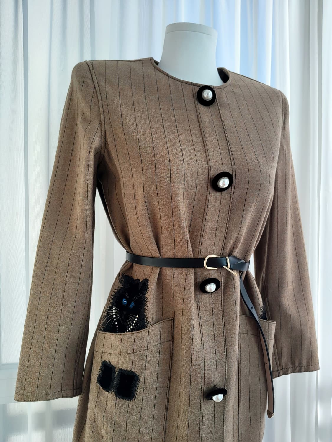 고양이 빈티지 원피스 고먐미 상품이미지3