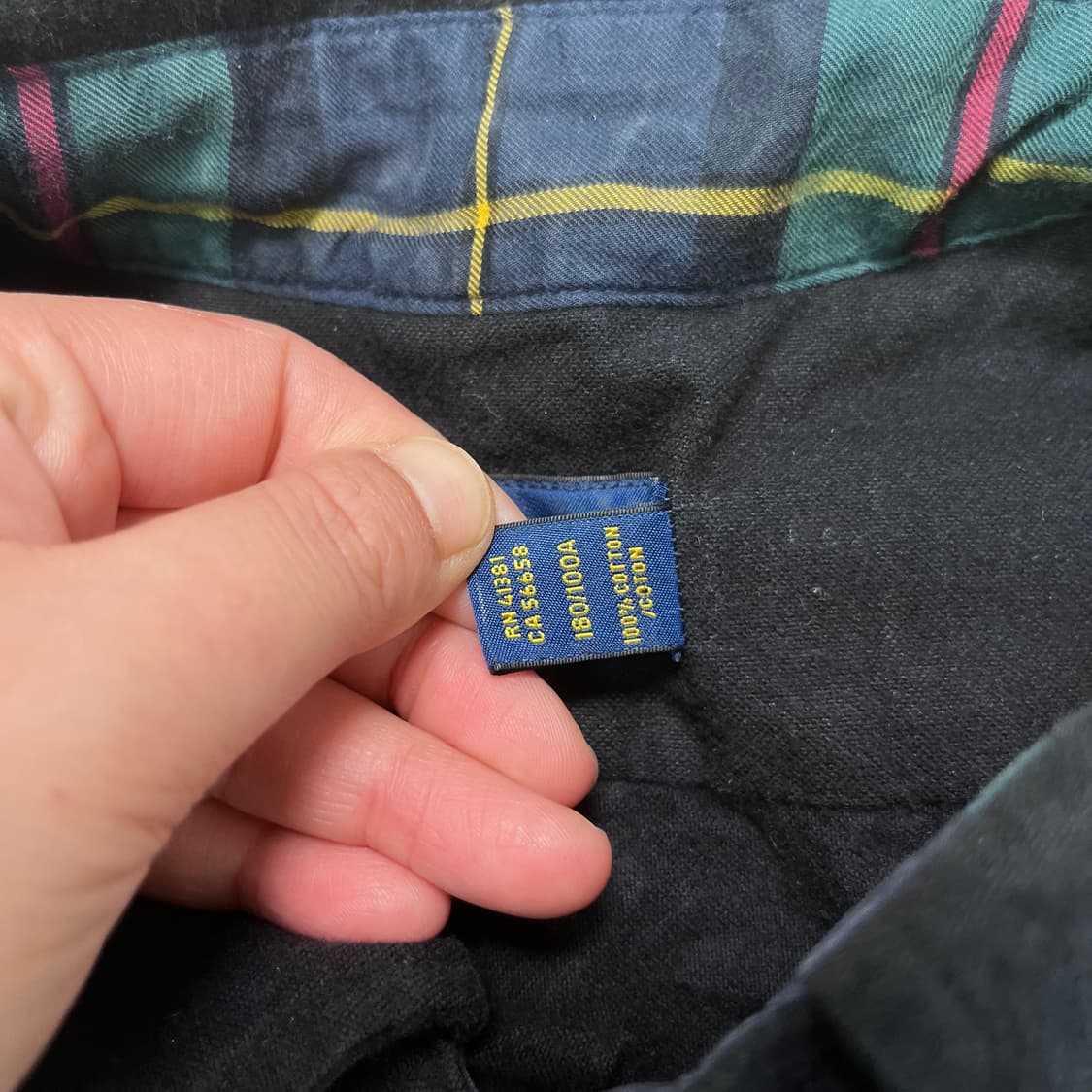 100 폴로랄프로렌 신형 코튼 블랙 와이셔츠 상품이미지5