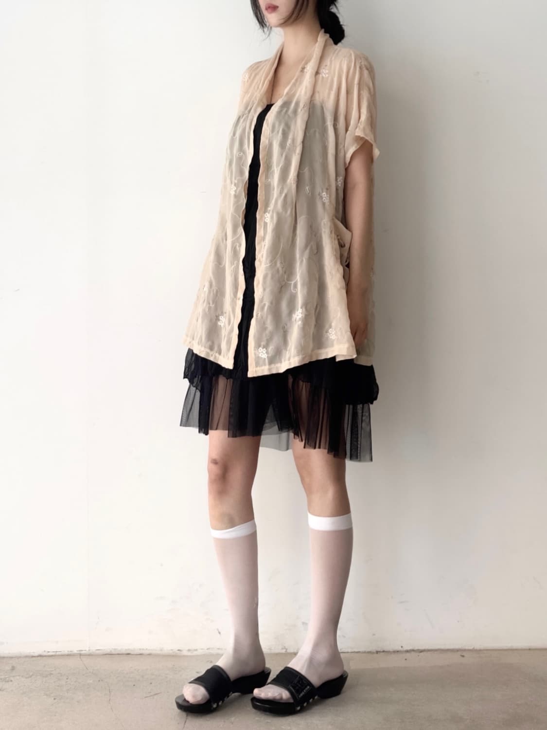 Dandelion sheer open cardigan 상품이미지8