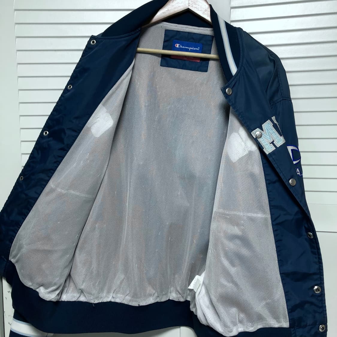 챔피온 USA 바시티 자켓 희귀 네이비 상품이미지5