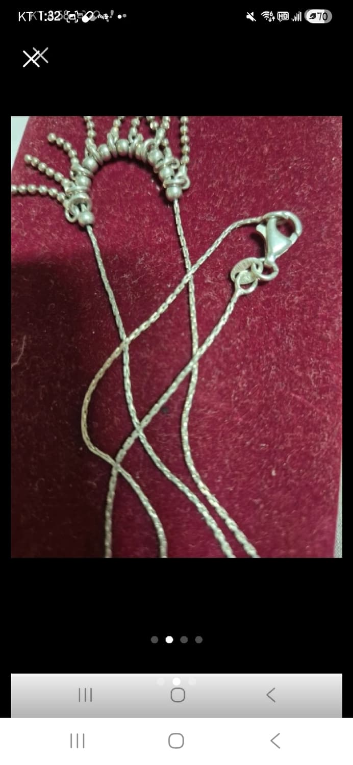 925 실버볼 체인 테슬 목걸이 상품이미지2