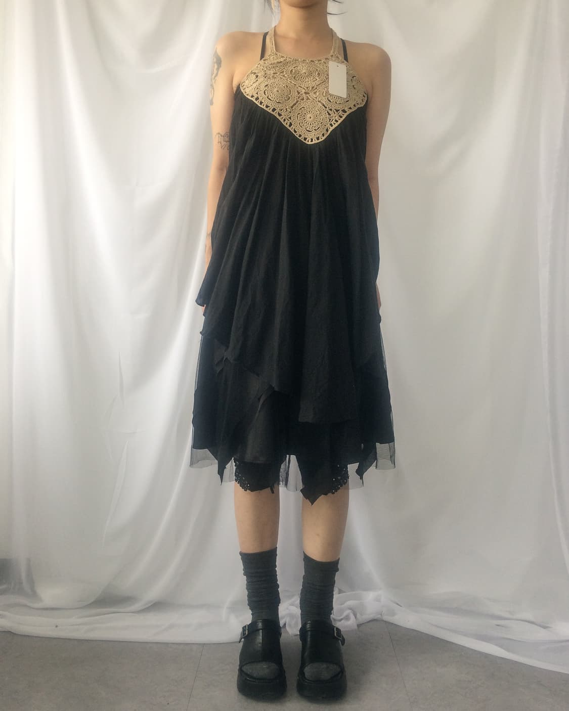 Crochet point tied holter neck top 상품이미지6