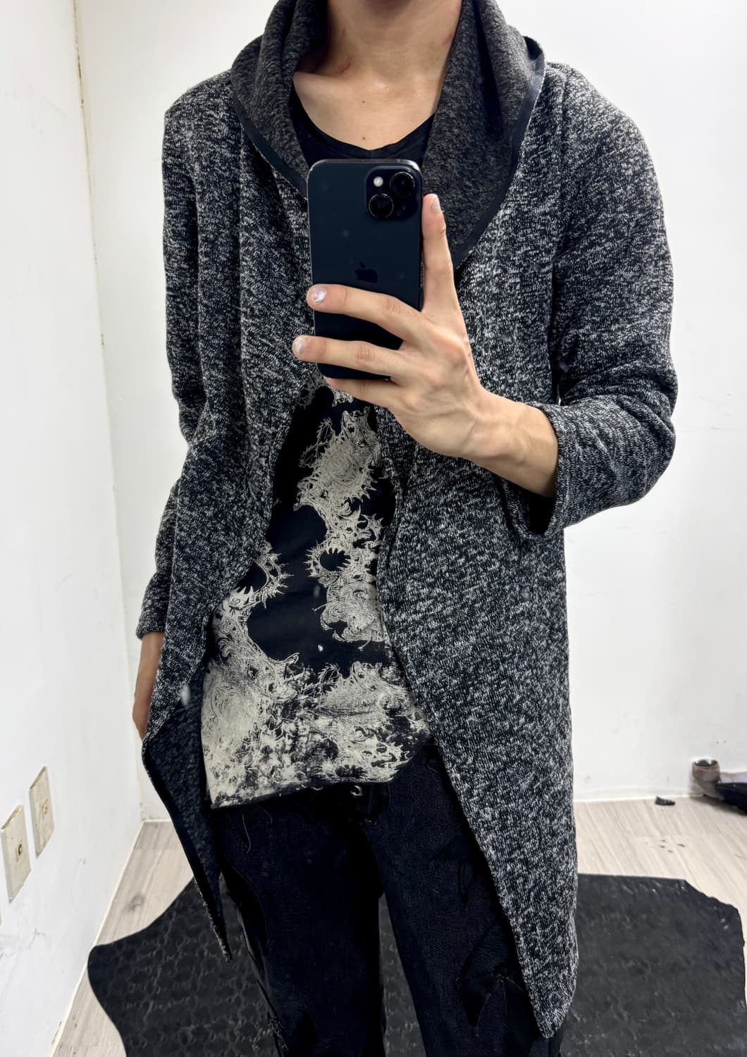 “Vintage”Grey Draped Cardigan 상품이미지3