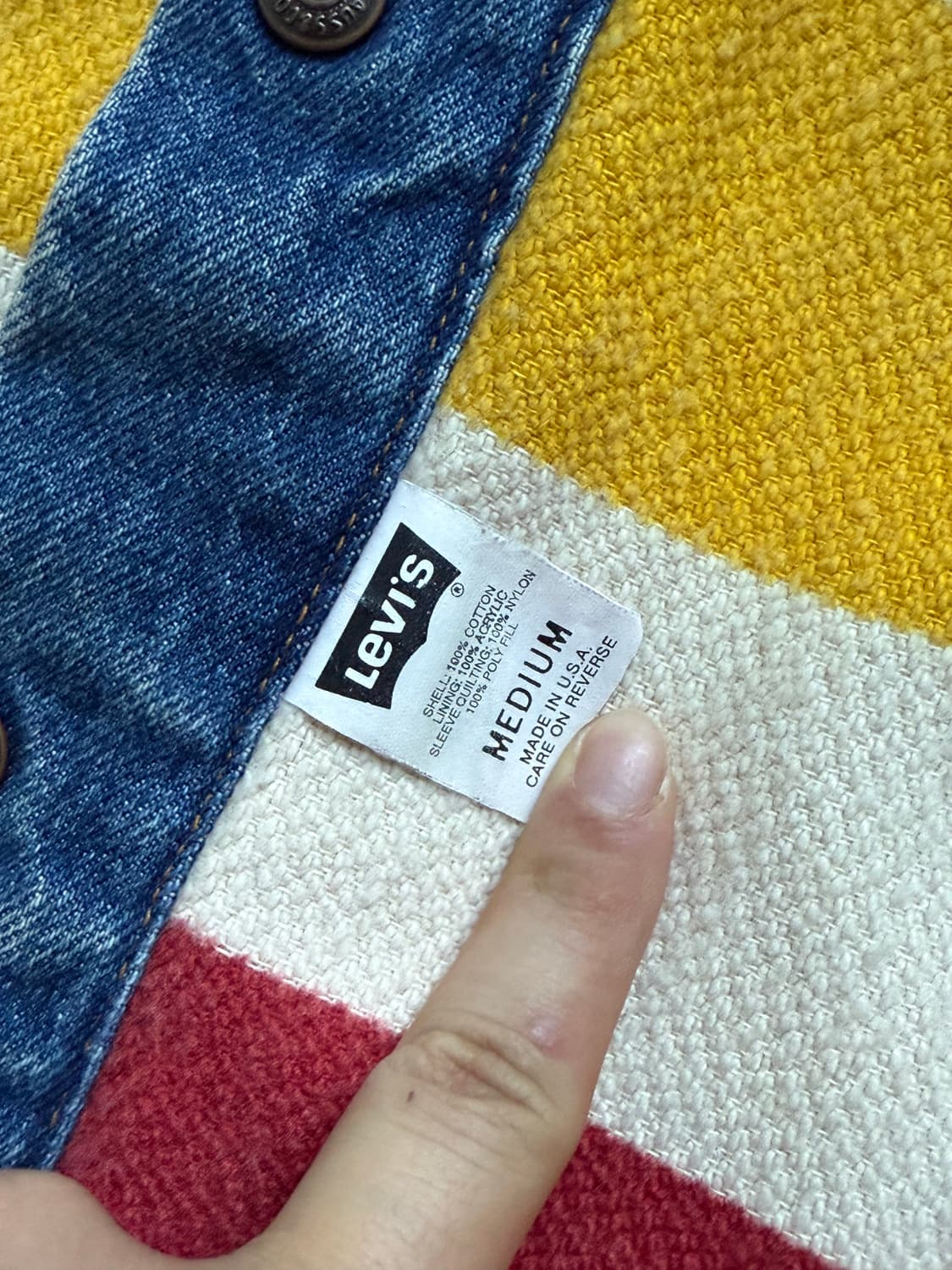 90s USA 리바이스 허드슨베이 데님자켓 상품이미지4