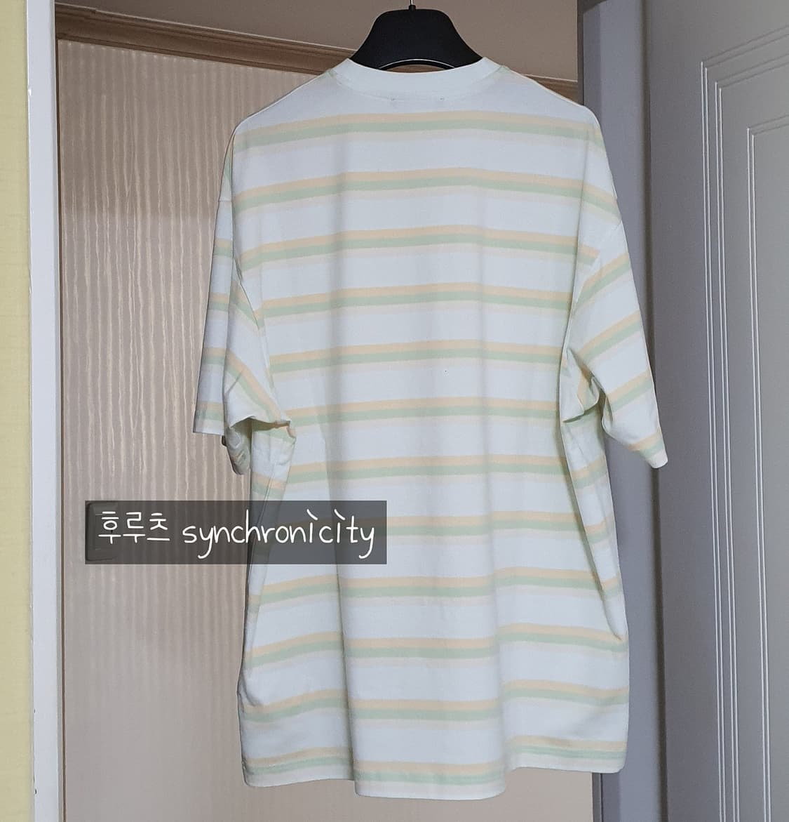 아크네 이모지 파스텔 스트라이프 티셔츠 상품이미지2