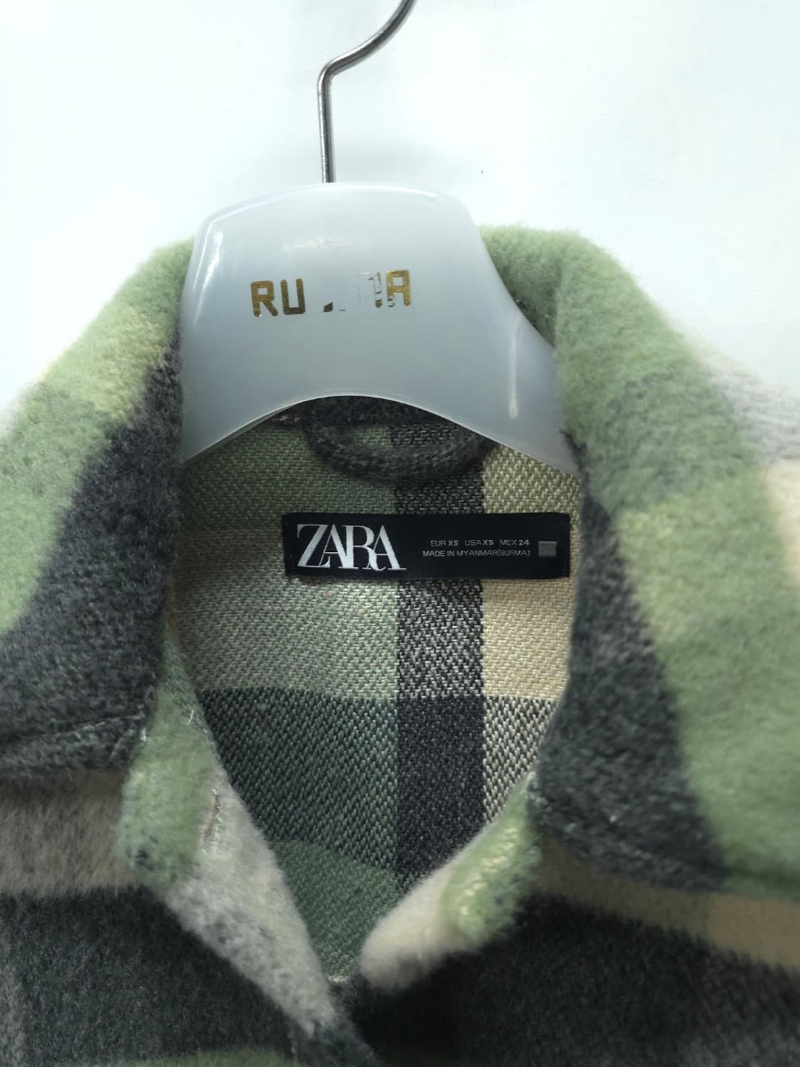 자라 여성 오버사이즈 체크 셔츠 자켓 상품이미지4