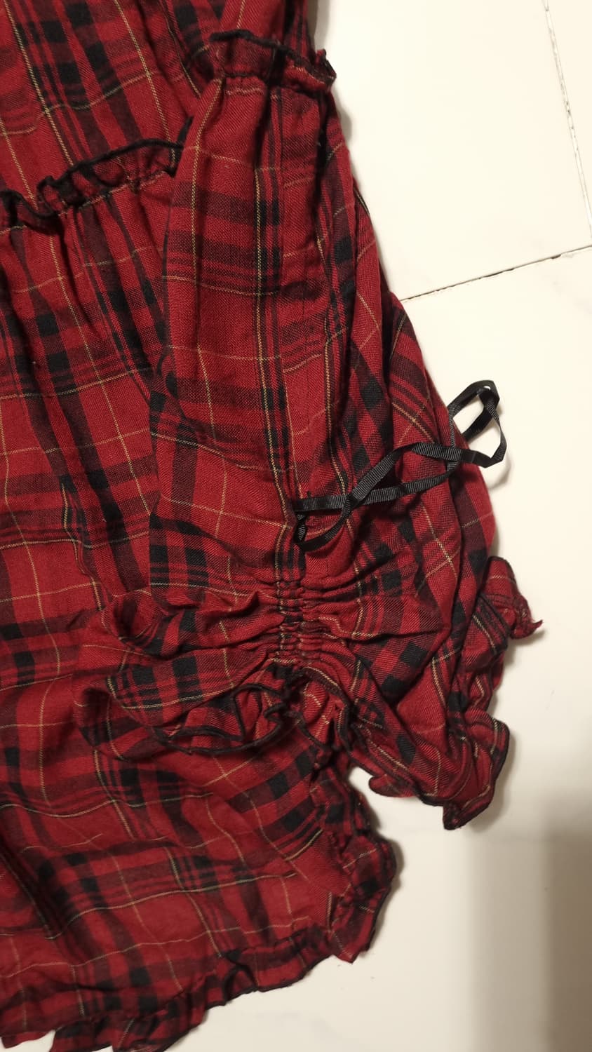 axes femme 엑시즈팜 레드 체크원피스 상품이미지2