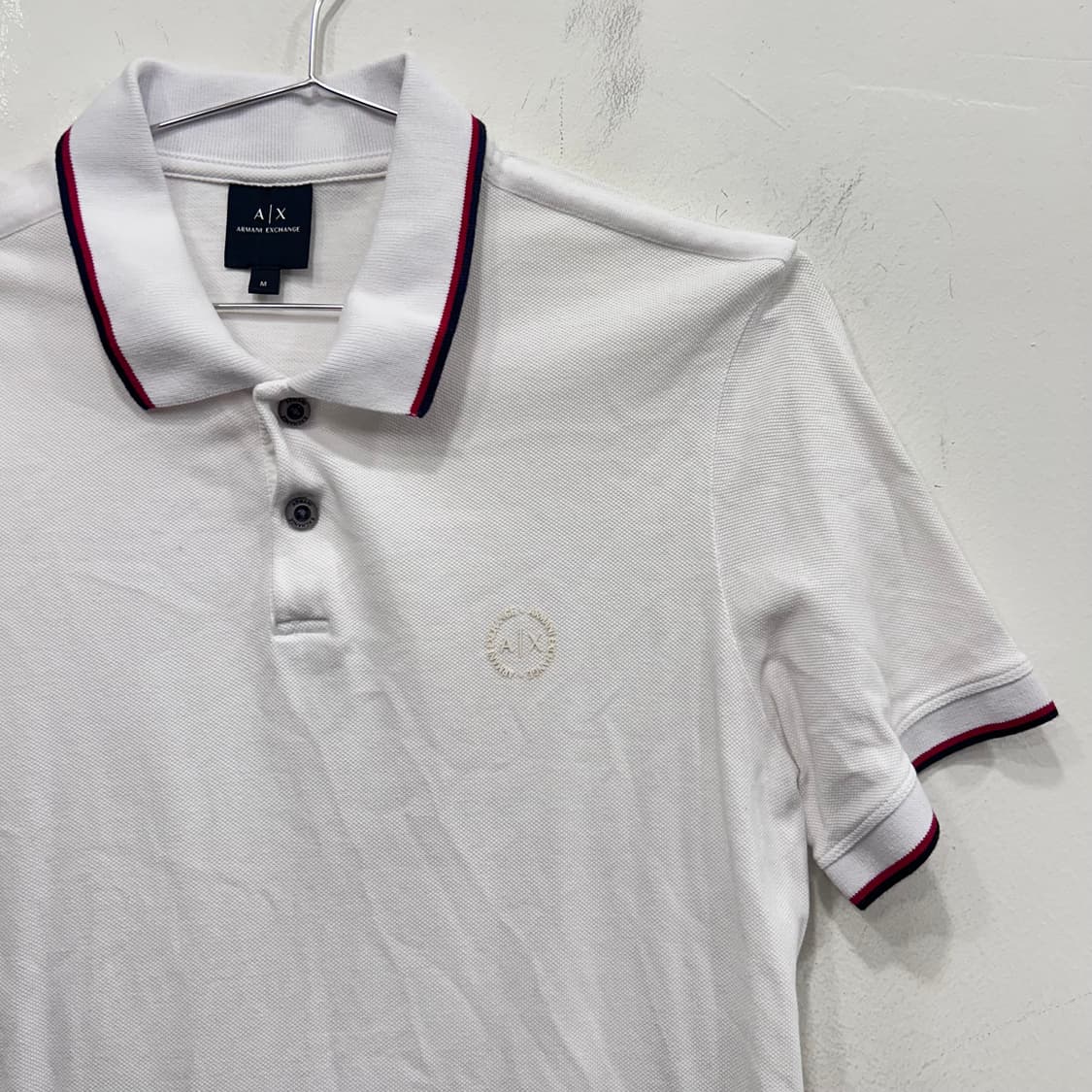 아르마니 익스체인지 배색 PK 코튼 반팔 카라티 상품이미지1