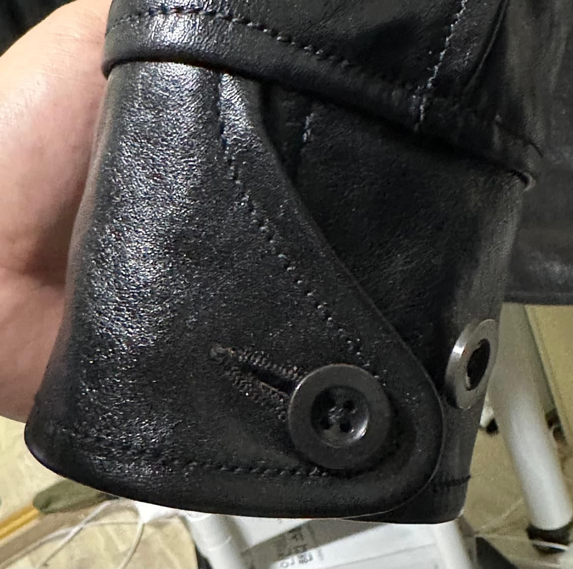 콜림보 Colimbo 레더자켓 스톡맨 차심 말가죽 카코트 42 새상품 상품이미지6