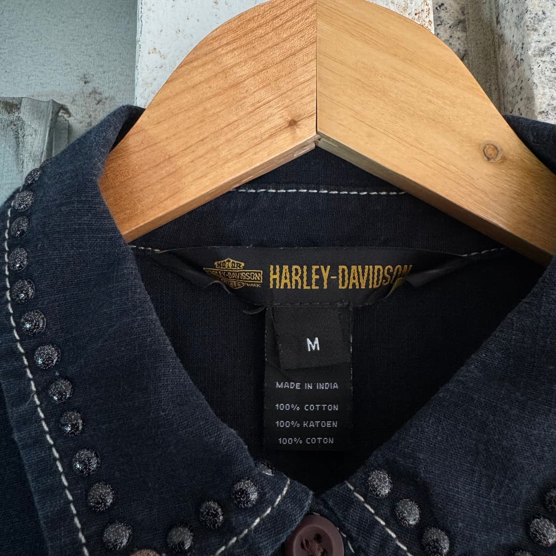 할리데이비슨 스터드 데님 포켓 셔츠 상품이미지9