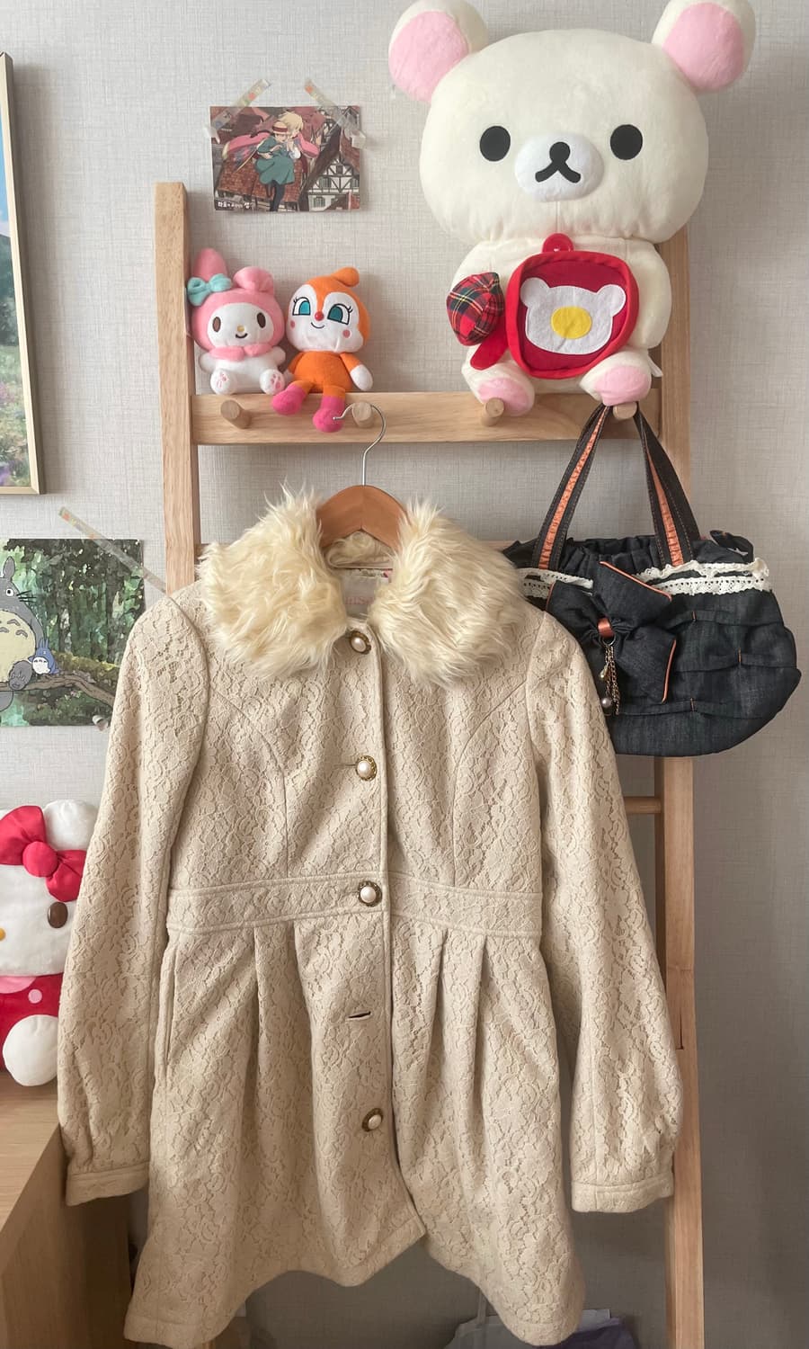 모리걸 빈티지 리즈리사 Liz Lisa 라떼갸루 코트 🤍💛🌸 상품이미지1