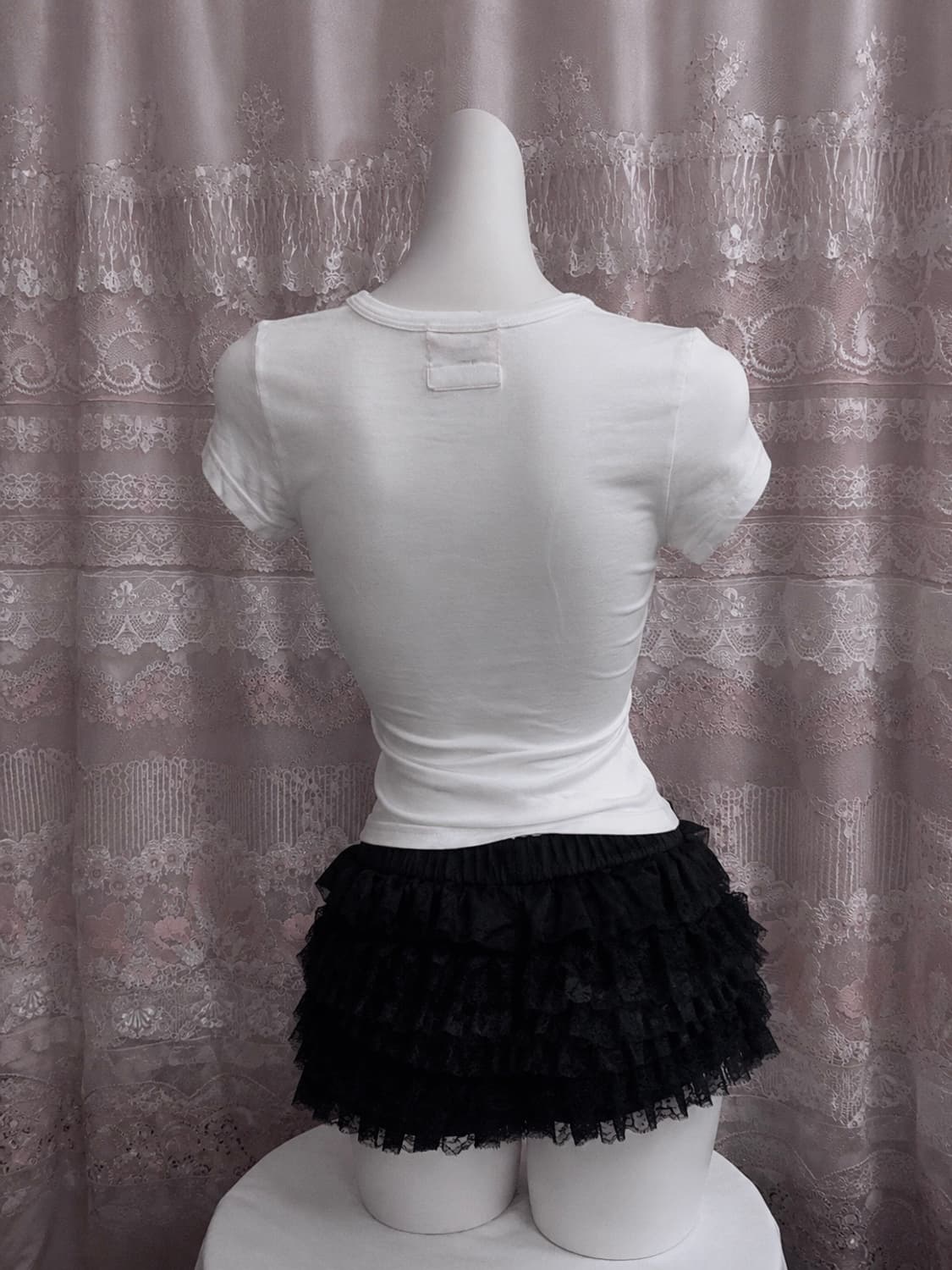 쥬시꾸뛰르 빈티지 y2k 키치 러블리 핑크 크레스트 슬림핏 베이비티 상품이미지4