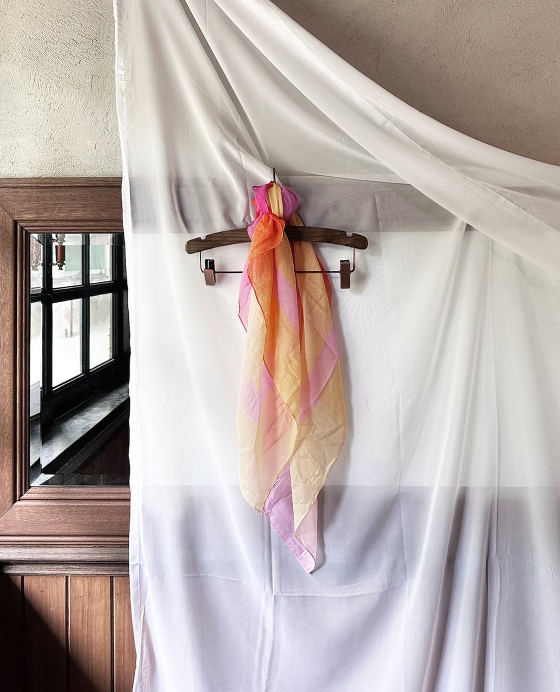 ITALY pink&yellow sheer scarf 상품이미지1