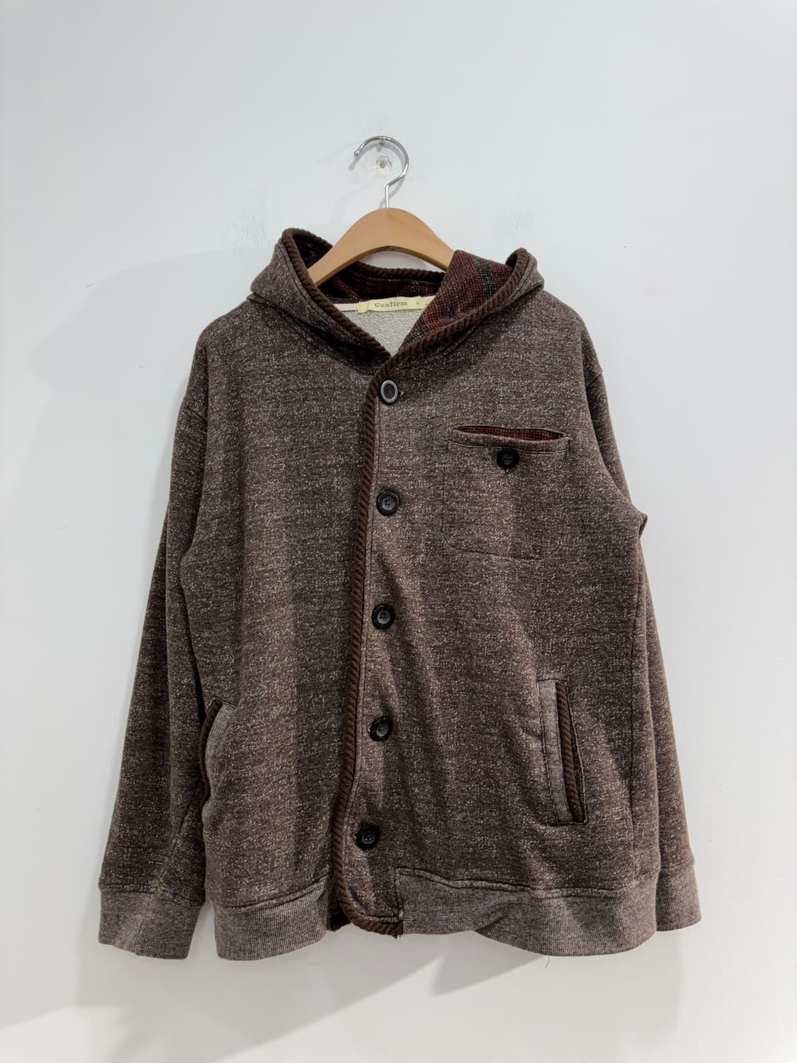 Confirm 갈색 단추 후드집업  상품이미지6