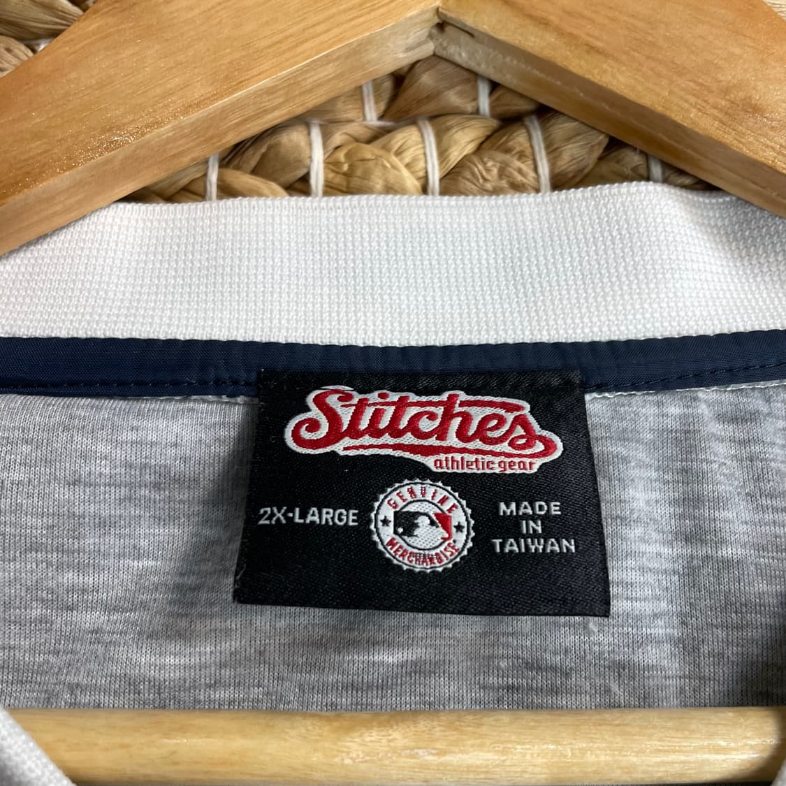 00s Stitches NY 양키즈 빅로고 나일론 웜업 상품이미지8