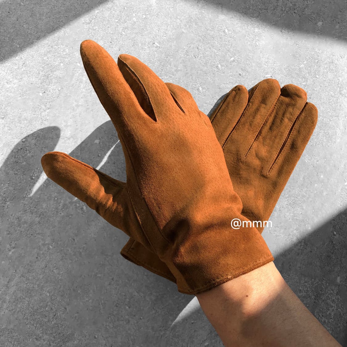 [Unisex] 스웨이드 가죽 장갑 카멜 상품이미지1
