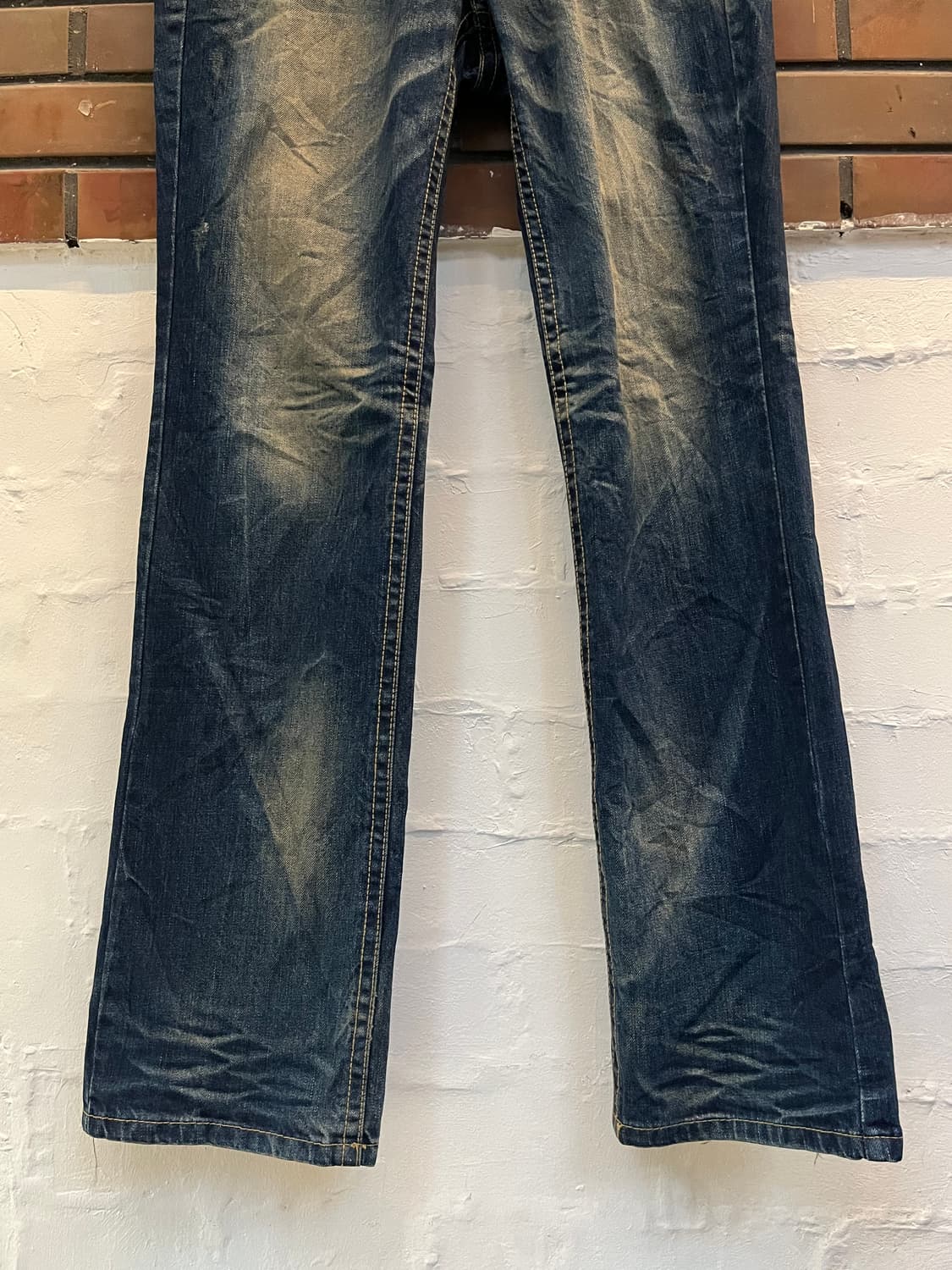 Lolita Jeans 스트레이트 워싱 데님 진 W32 상품이미지3