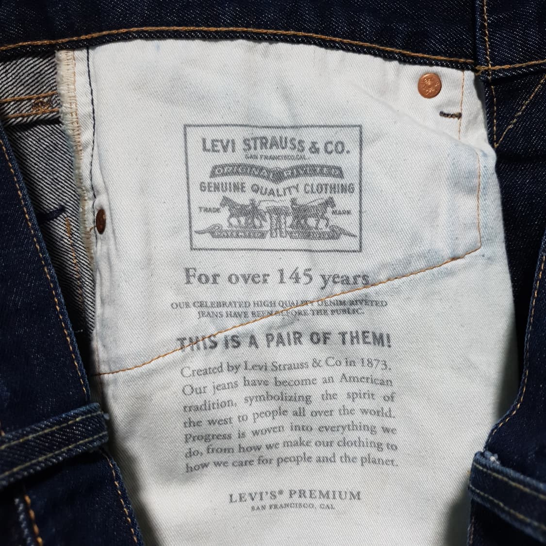 리바이스 USA 505 스트레이트 셀비지 진 데님 팬츠 청바지 34 상품이미지5